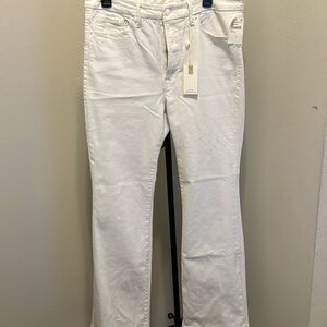 Good American White Flare Jeans